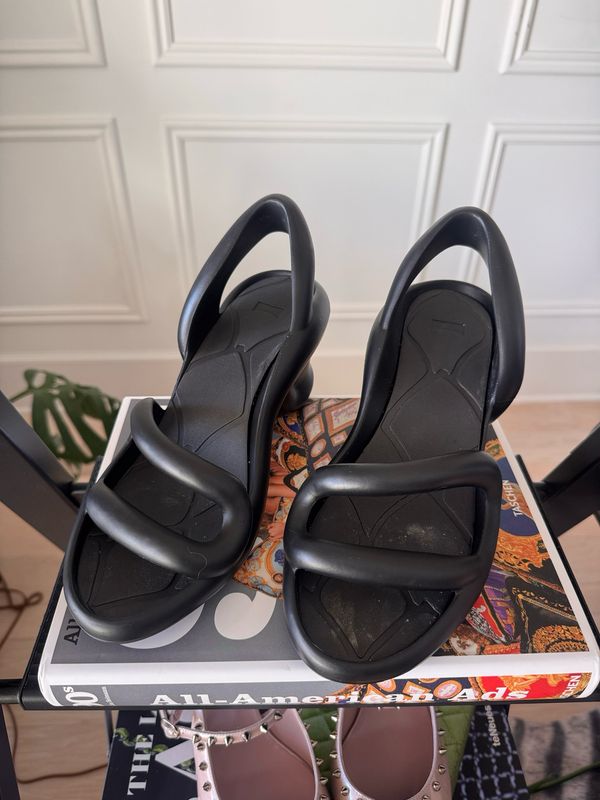 BUNDLE Camper Kobarah Slingback Sandals, Red & Black, Both Size 8