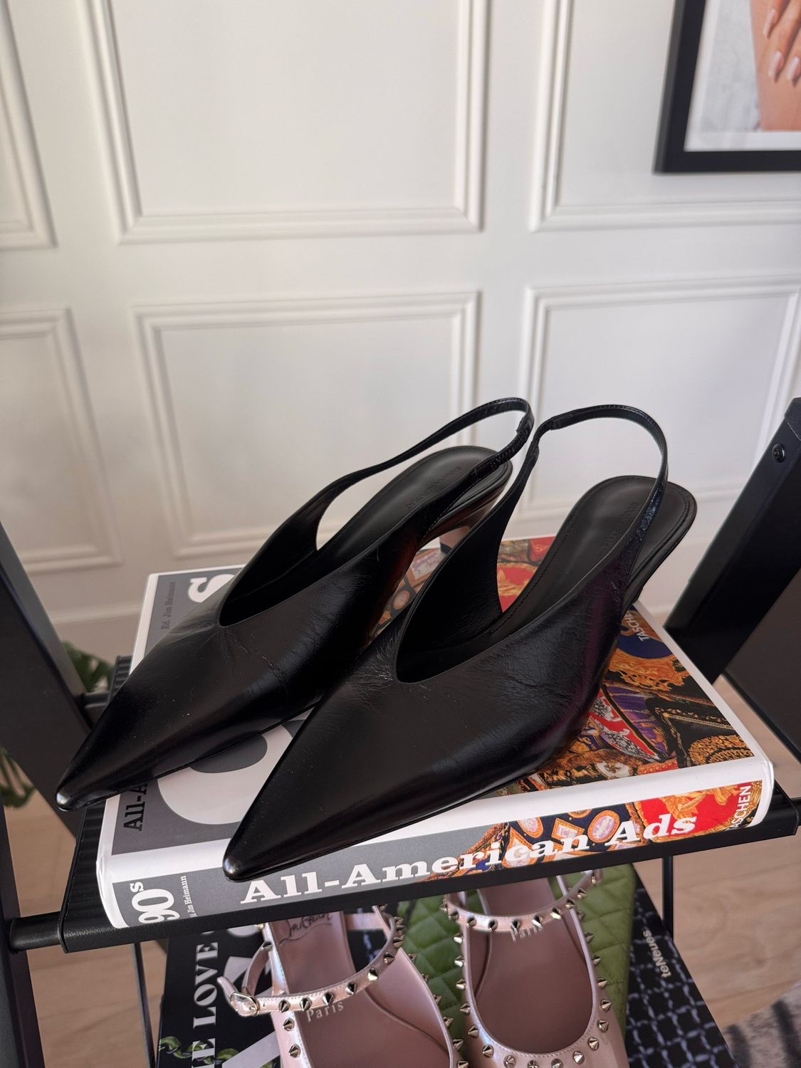 Banana Republic Black Slingback Kitten Heels, Size Women’s US8