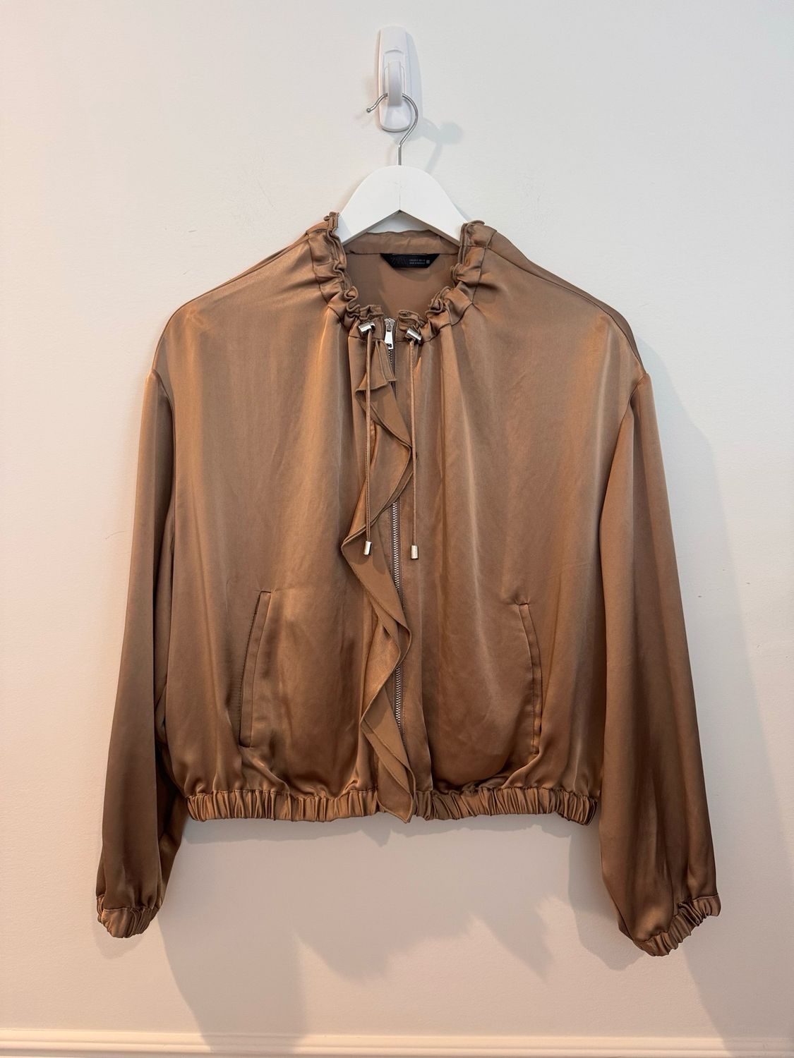 Sara Frill Sateen Jacket, Size Small