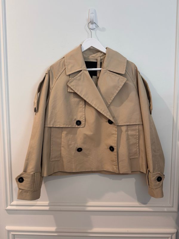 Zara Short Trench Coat, Size X-Small