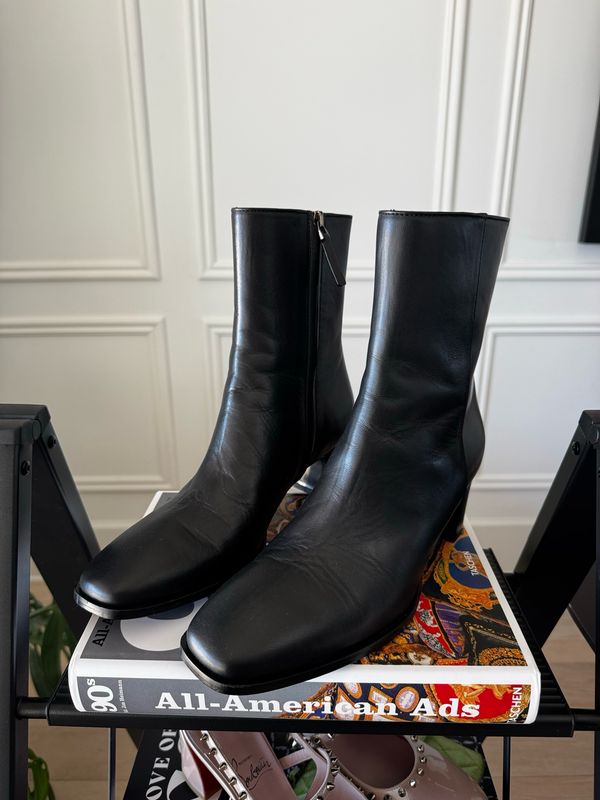 Jenni Kayne Black Leather “Bobby Boots” Size Women’s US8