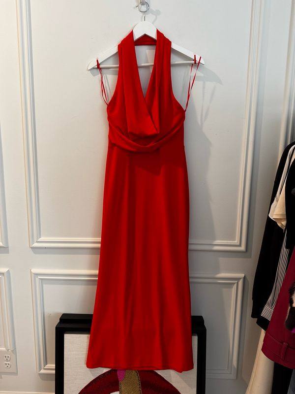 Ten Red Halter Dress, Size Small