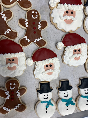 Pre Order Christmas  Decorated Sugar Cookies-half Dozen, Friday December 23rd Or Saturday December 24th Pick Up 