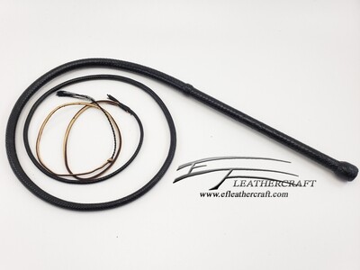 6' Aussie Bullwhip - 16 Plait - Black 6' Aussie Bullwhip - 16 Plait - Black