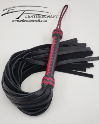 Bull Hide Flogger - 20" - Black and Red Bull Hide Flogger - 20" - Black and Red