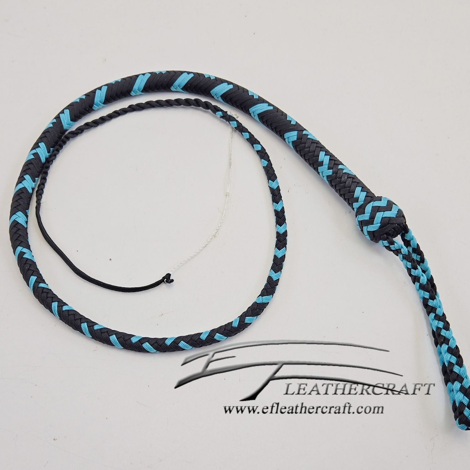 Nylon Signal Whip - 4ft - Black and Turquoise