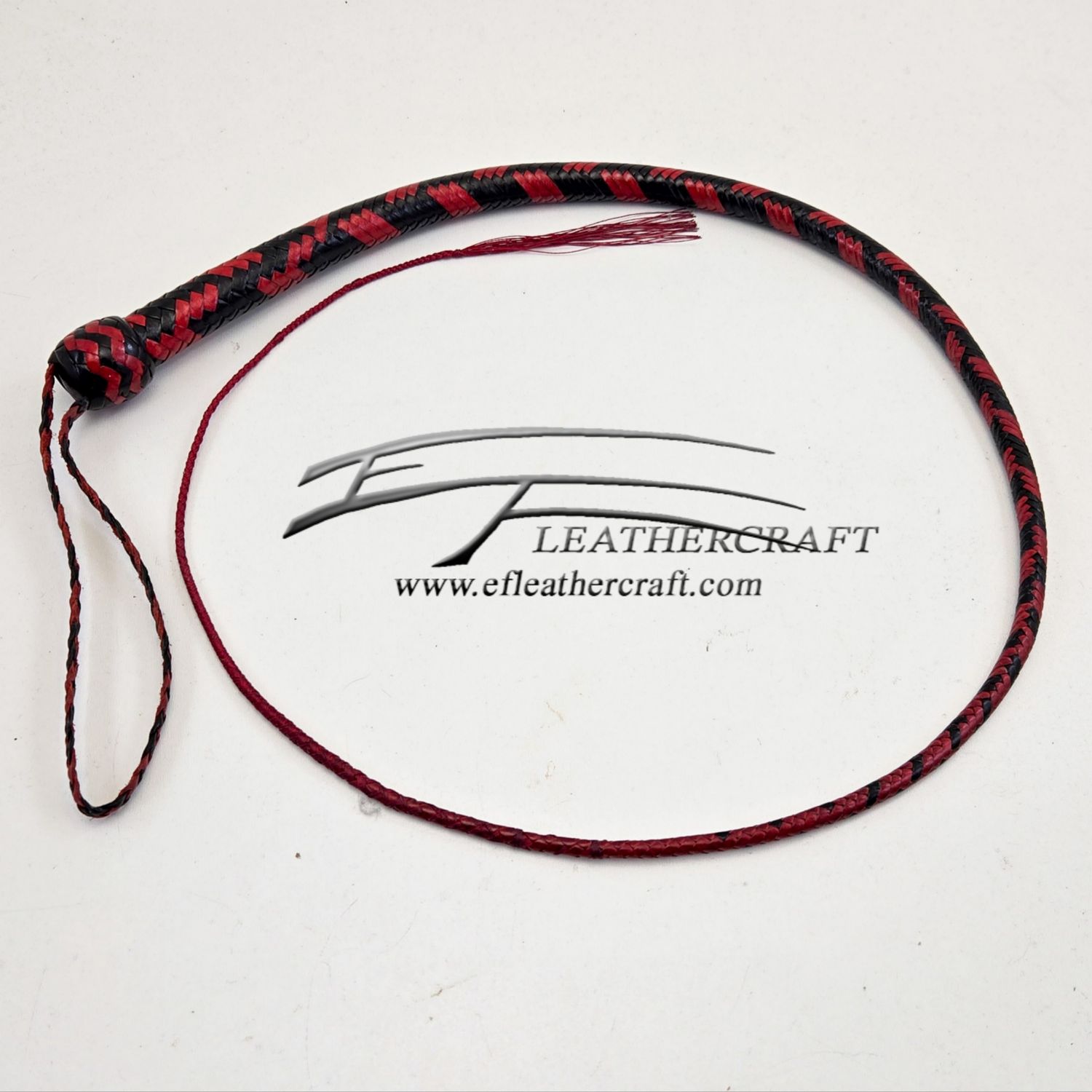Kangaroo Signal Whip - 3ft - 16 plait - Black to Red