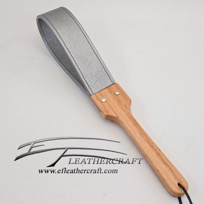 Saffaino Leather Paddle - Silver 