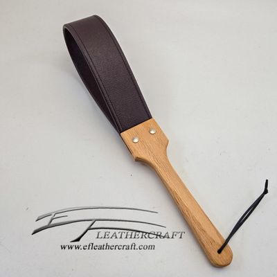 Saffaino Leather Paddle - Burgundy 
