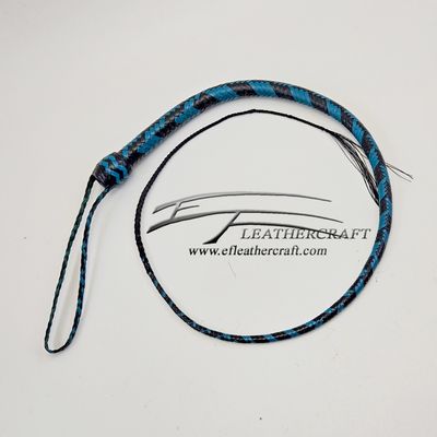Kangaroo Signal Whip - 3ft - 16 plait - Black and Aqua