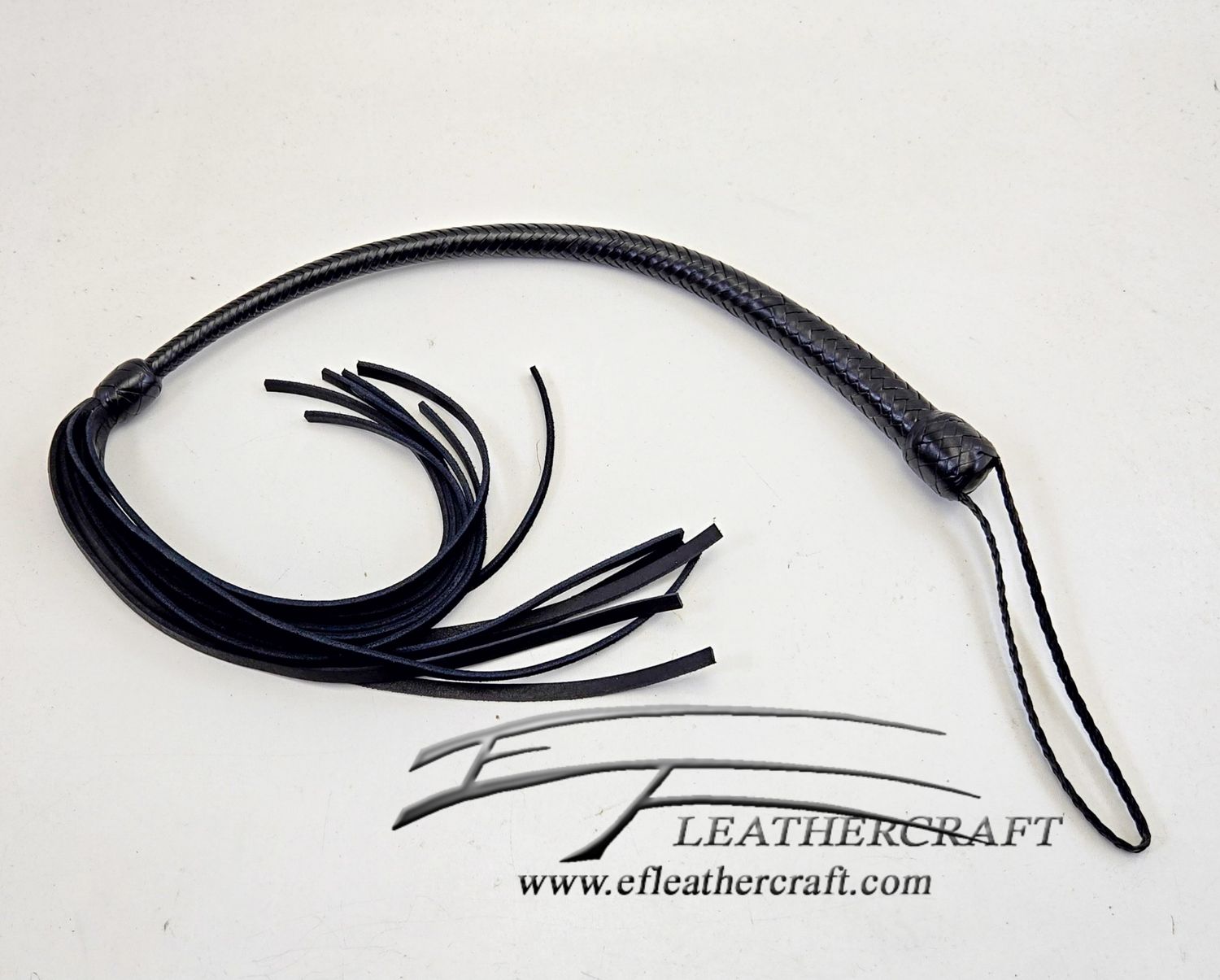 Bull Hide Galley Whip  16 plait - Black 