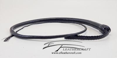 4ft - 16-plait - Kangaroo Signal Whip - Black 