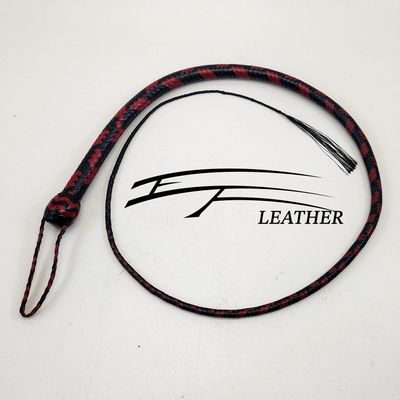 4ft 16-Plait Kangaroo Signal Whip – Black &amp; Red