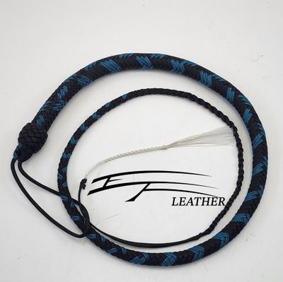 4ft Nylon Signal Whip - 16 Plait - Black &amp; Teal