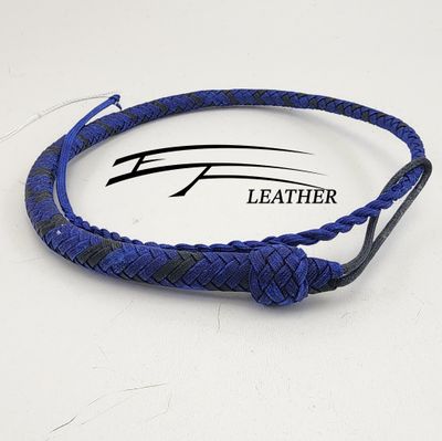 3ft Nylon Signal Whip - 12 Plait - Electric Blue &amp; Black