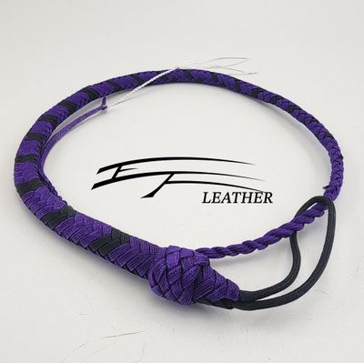 3ft Nylon Signal Whip - 12 Plait - Acid Purple &amp; Black