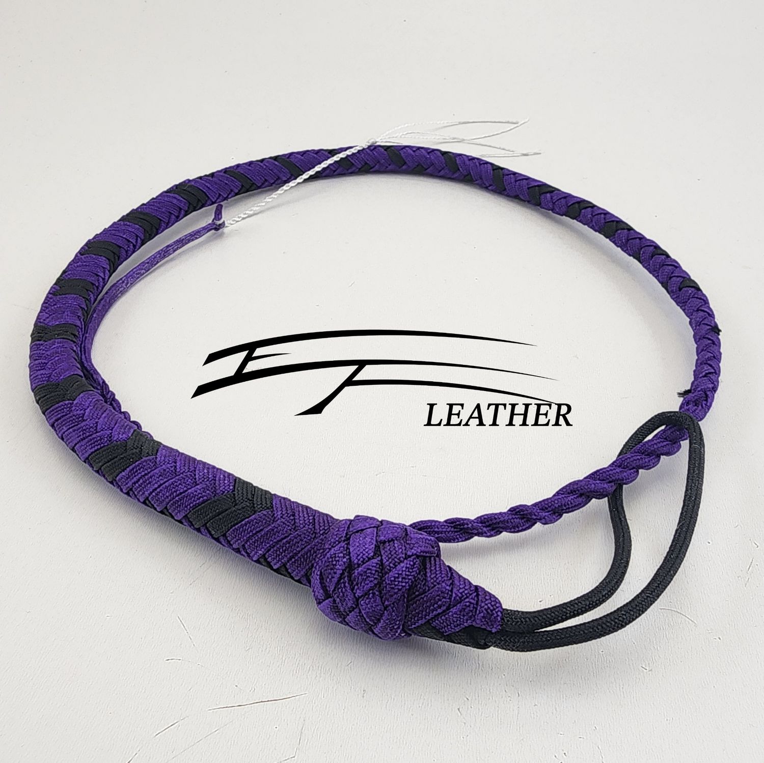 3ft Nylon Signal Whip - 12 Plait - Acid Purple &amp; Black