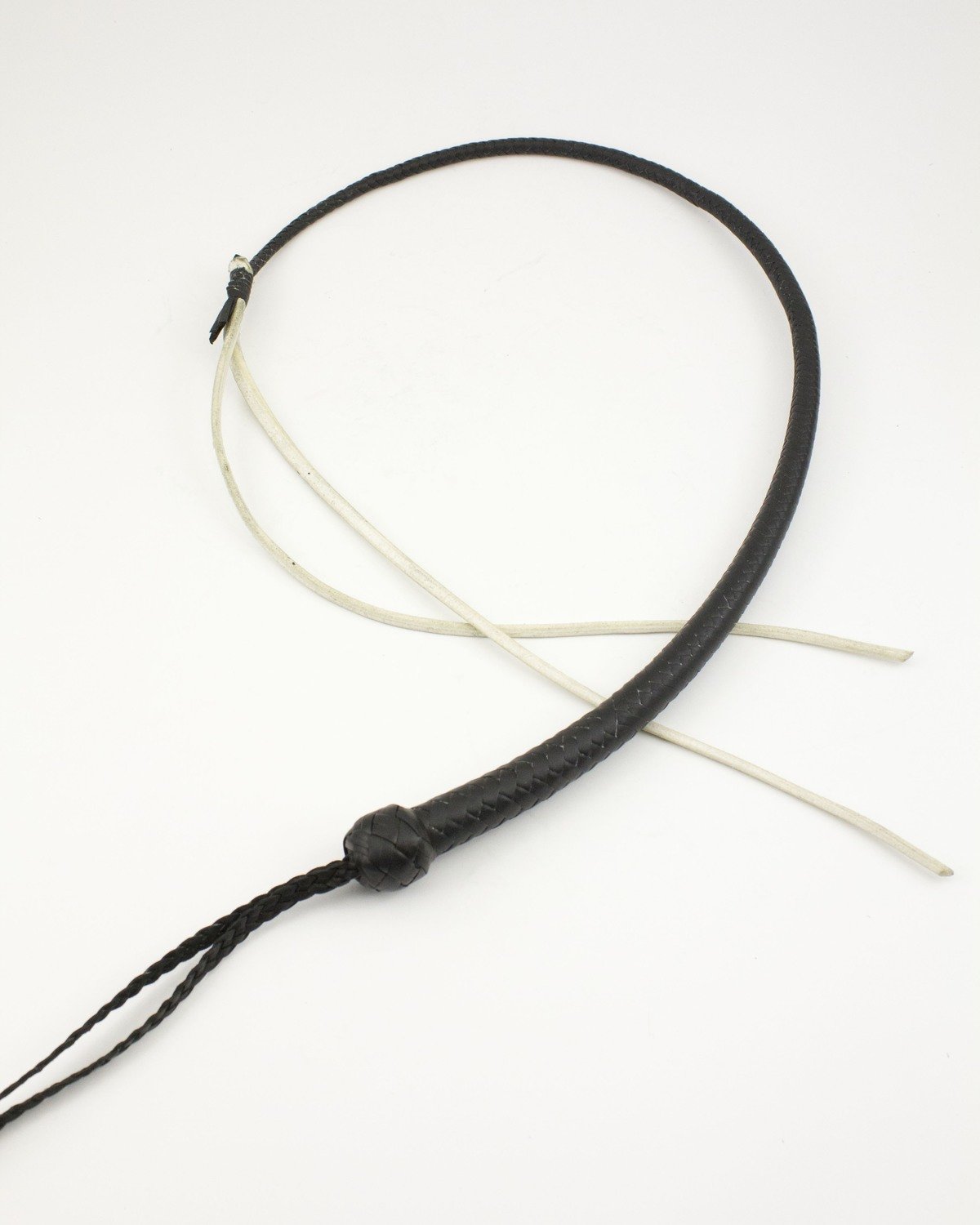 30" Kangaroo Dog Quirt - 12 Plait -  Black