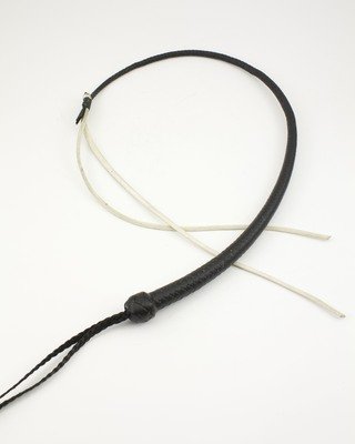 30" Kangaroo Dog Quirt - 12 Plait -  Black
