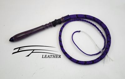 3ft Dungeon Whip – Acid Purple with Matching Spectraply Handle by Lil Fox Toybox