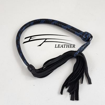 Moose Galley Whip - 12 Plait - Black &amp; Royal Blue