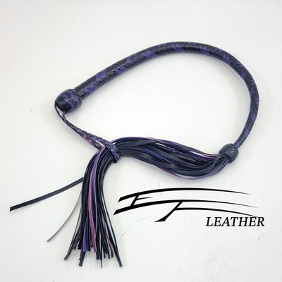 Roo Galley Whip – 12 Plait – Black &amp; Purple