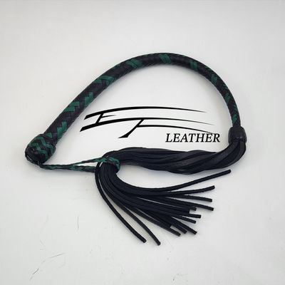 Bull Galley Whip – 12 Plait – Black &amp; Jade