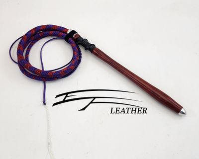 5ft Performance Cow Whip – Acic Purple and Imperial Red