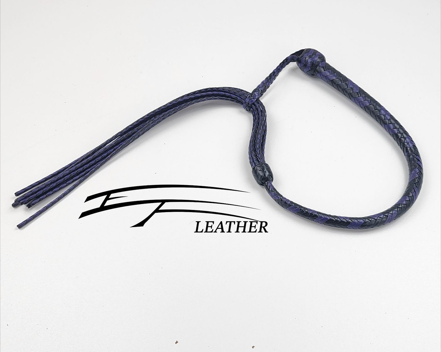 12-Plait Devil's Whiskers – Black &amp; Purple