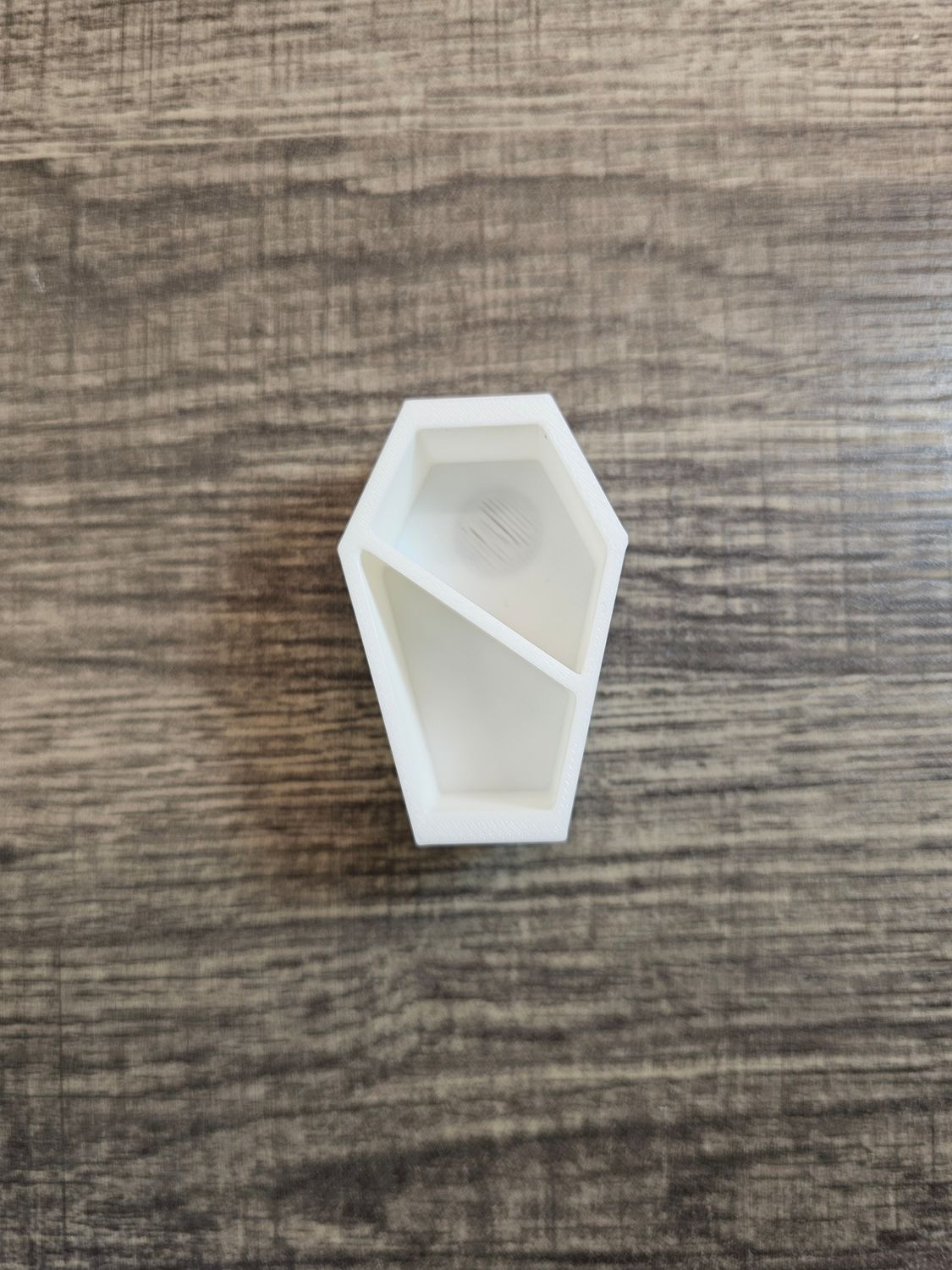 White Mini Coffin With Shelf