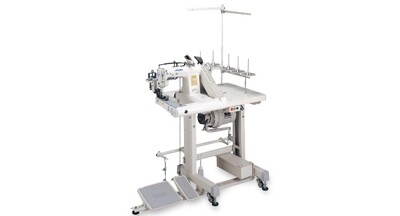 JUKI MS-1261 Feed-off-the-arm Double Chainstitch Industrial Sewing Machine w/ Table &amp; Servo Motor