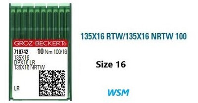 135X16 (DPx16) GROZ-BECKERT) Tri Point Needles 135x16Sewing