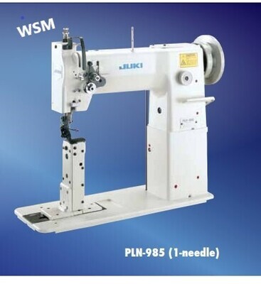 Juki PLN-985U Single Needle, Needle Feed, post bed with roller presser foot (With Table, Mini Servo Motor &amp; Stand)