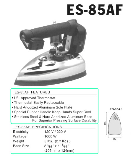 Gravity- Feed Steam Iron ~ Silver star ES-85AF