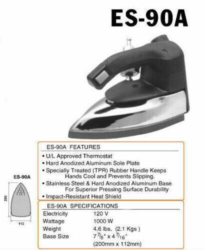Gravity- Feed Steam Iron ~ Silver star ES-90