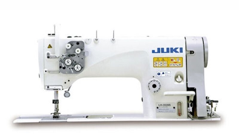 JUKI LH-3528A - 2 Needle Semi-Dry Head Lockstitch Industrial Sewing Machine with Table and Servo Motor