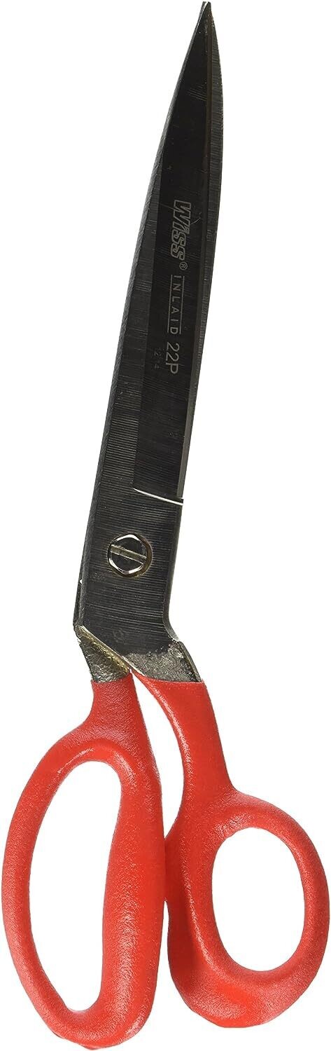 Wiss 12&quot; Bend Handle Cushion Grip Industrial Shears - W22P, Red