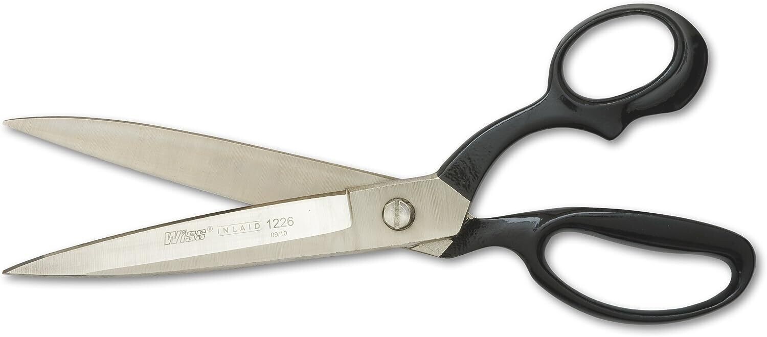 Wiss 12&quot; Bent Handle Industrial Shears with Knife Edge - W1226, Silver Metallic