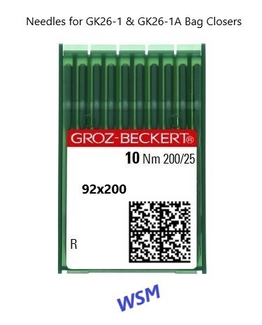 Needles for GK26-1A Bag Closer &amp; NEWLONG NP-7A (Sold 10 to a Pack) 92x200