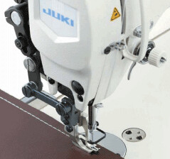 JUKI DU-1181N Single Needle, Straight Stitch, Top &amp; Bottom Feed Industrial Sewing Machine with Table and Servo Motor