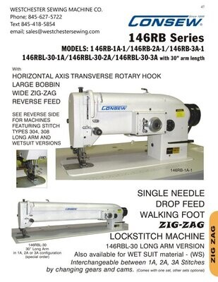 CONSEW Long Arm Zig-Zag Machines 146RBL