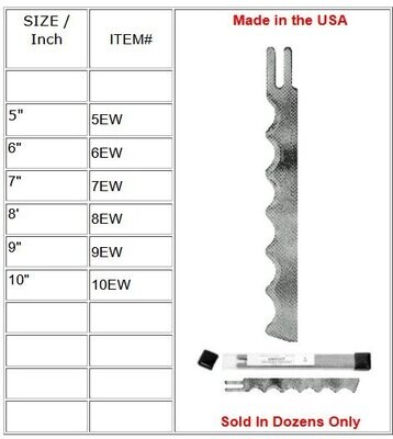 High Speed Steel Wave Knives for Eastman® style Cutting Machines Made in the USA