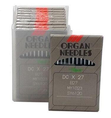 Regular & Ball Point B27 ORGAN Sewing Machine needles. Box of 100 Needles. Same as DCx27, 81X1 MY1023 & SY6120