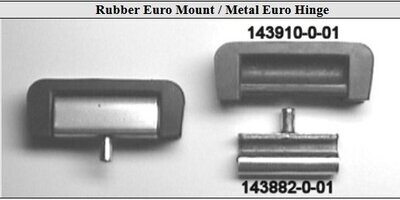 Table Hinge Plate / Table Hinge Hook - Rubber Euro Mount / Metal Euro Hinge