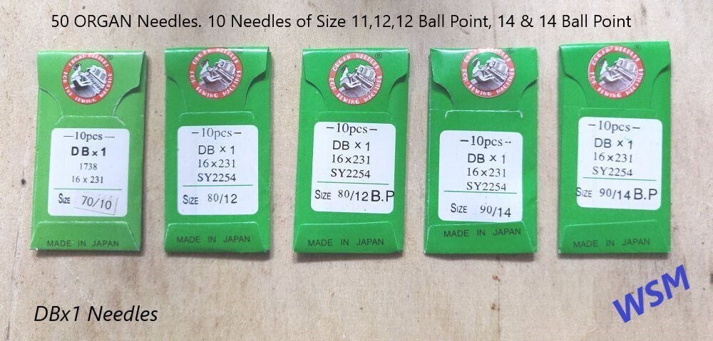 DBx1 ORGAN Sewing Machine Needles 50 pieces.
