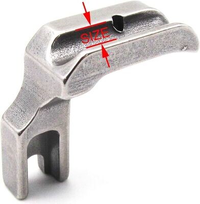 RIGHT PIPING FOOT for industrial straight stitch sewing machines.