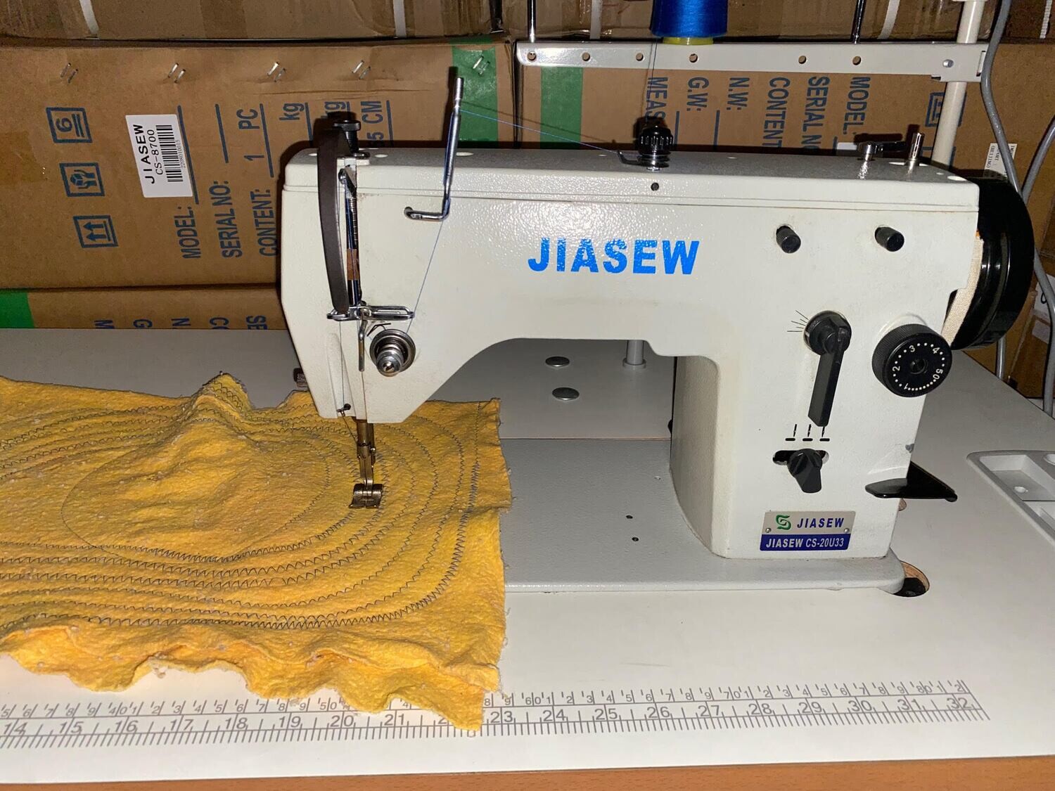 Jiasew 20U33 5mm Straight Stitch 8mm Zigzag Sewing Machine with Unassembled Power Stand