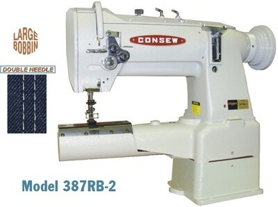 CONSEW 387RB-2 Double Needle Cylinder Arm Walking Foot Industrial Sewing Machine