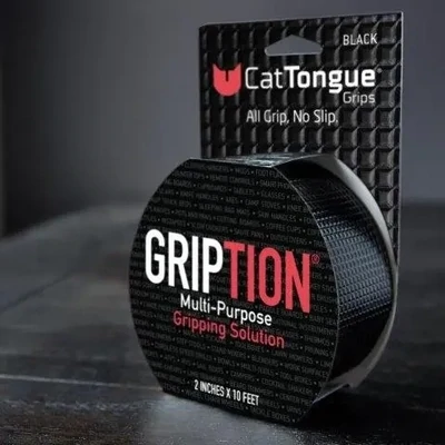 CatTONGUE Grips - Non-Abrasive Grip Tape. 1-Roll Heavy Duty Non-Slip Tape for Indoor &amp; Outdoor Use, Customizable &amp; Waterproof Anti Slip Tape for Thousands of Uses.