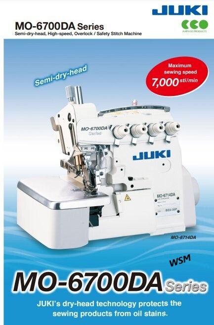 Juki MO-6716DA Five Thread High-speed Overlock w/ Table &amp; Servo Motor (Table Comes Assembled)